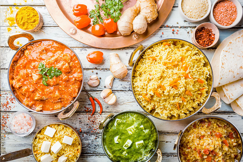 Sri Lanka Auswahl Speisen