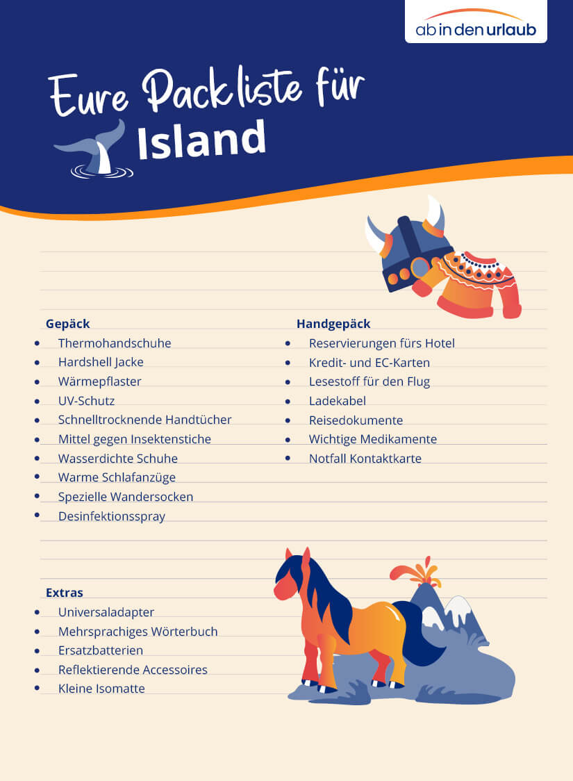 Packliste Island Checkliste