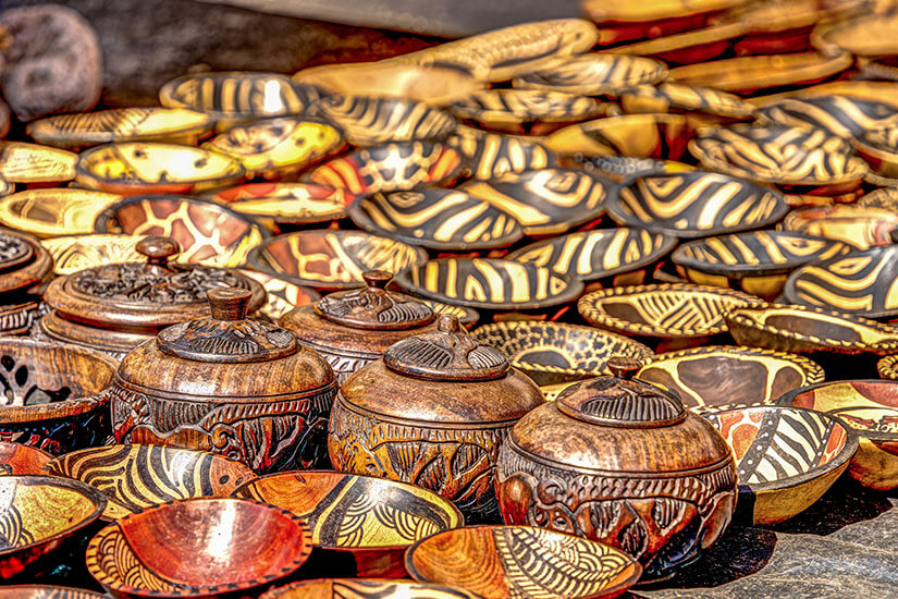 Holzschalen Markt Afrika
