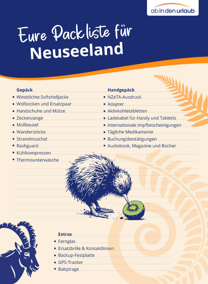 Packliste Neuseeland Checkliste