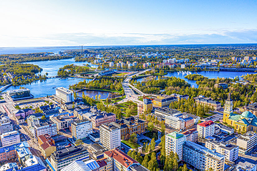 Oulu Finnland Willkommen