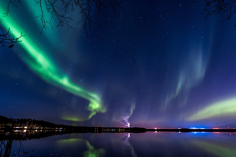 Oulu Finnland Polarlicht