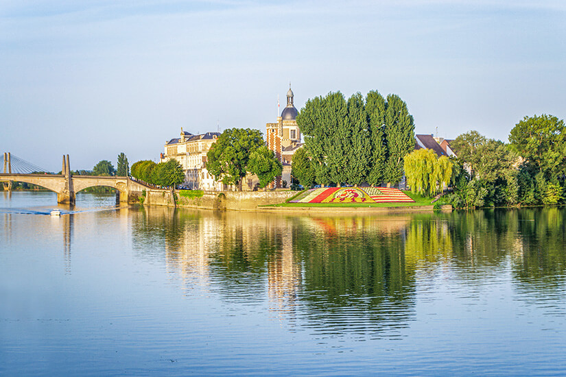 Chalon-sur-Saône Frankreich Insel
