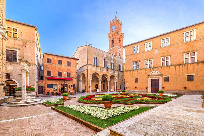 Pienza Italien Willkommen
