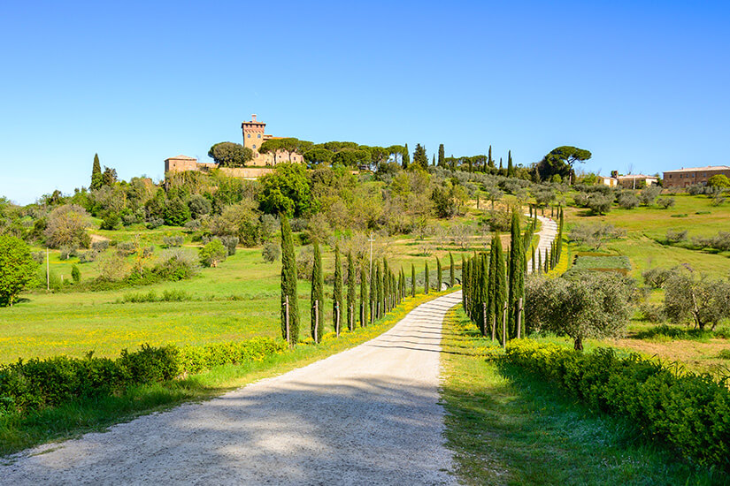 Pienza Italien Radfahren