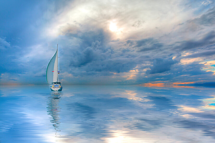 Mittelmeer Segelboot