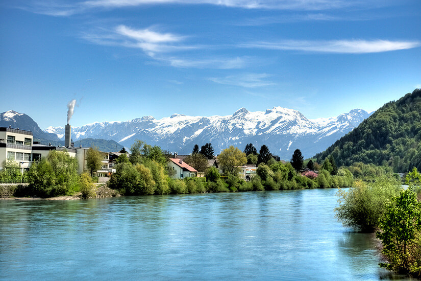 Hallein Oesterreich Fluss