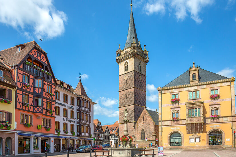Obernai Frankreich Platz