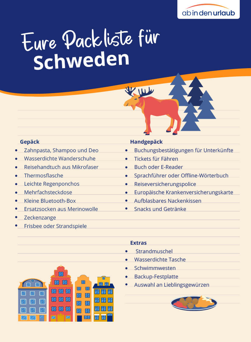 Packliste Schweden Checkliste