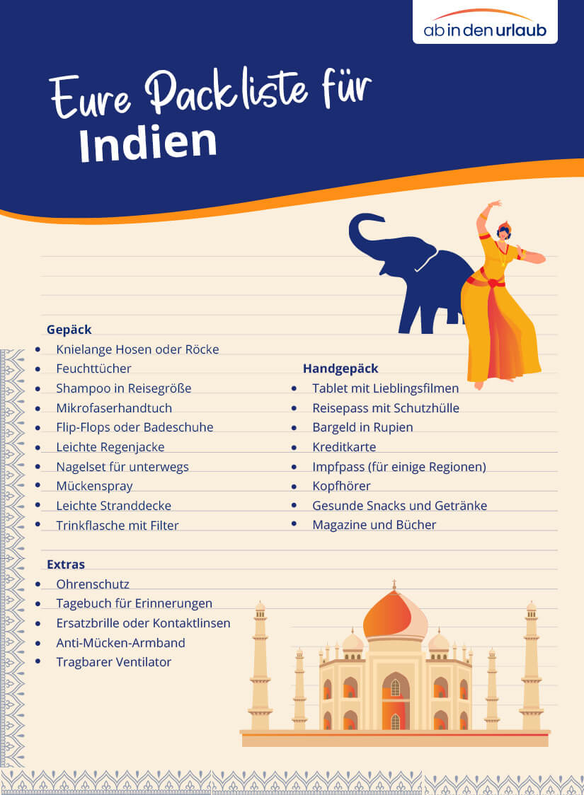 Packliste Indien Checkliste