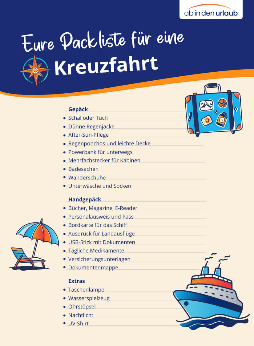 Packliste Kreuzfahrt Checkliste