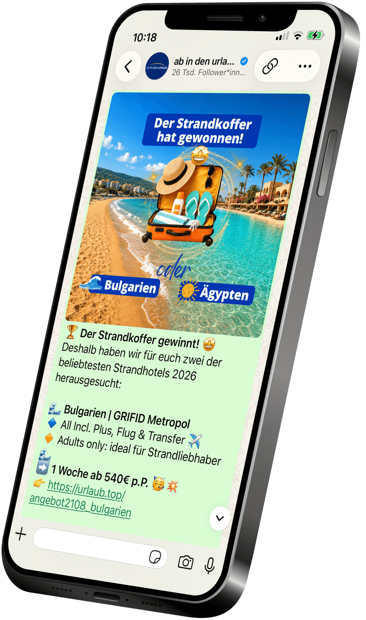 ab in den urlaub App auf dem Smartphone