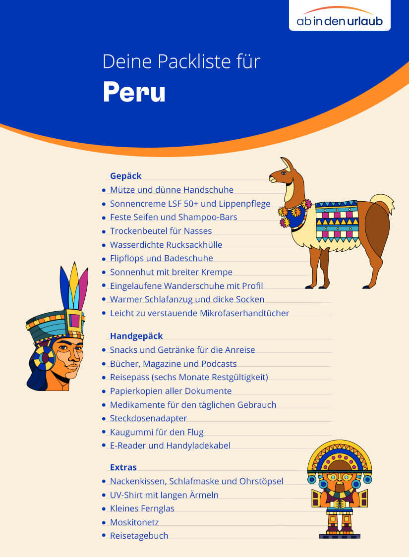 Packliste Peru Checkliste