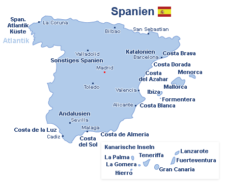 Spanien Landkarte