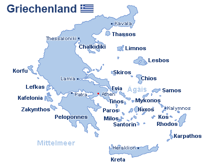 Griechenland Landkarte