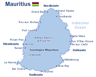 Mauritius Landkarte