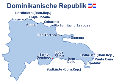 Dominikanische Republik Landkarte